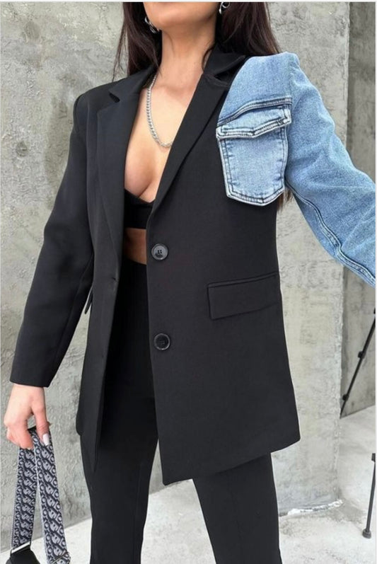 Denim-sided blazer (8528845504758)